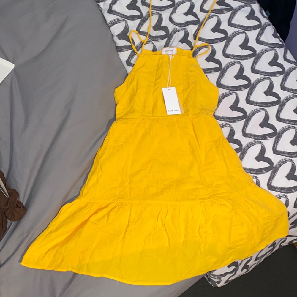 Brand new unworn STRAP TIE DRESS CITRUS